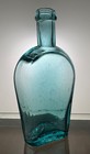 Teal Blue    cco 2 Milw    Base Embossed Half Pint Coffin Flask