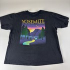 Vintage Yosemite National Park Sunset Mountain Moon Single Stitch Black Camp M l
