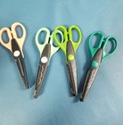 Bulk Set Of 15 Craft Edge Decorative Cut Scissors W  Wood Carousel Display