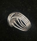 Vintage Southwestern Sterling Silver Turquoise Ring  4-strand Split Shank Size 6
