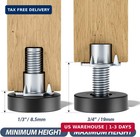 Mroco Furniture Leveling Feet 1 4 -20 Unc With T-nuts  12 Pack