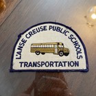 Lanse Creuse Public Schools Transportation Bus Driver Gift Patch Vtg 5   x3 5   