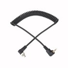 2 5mm To Male Flash Pc Sync Cable Cord With Screw Lock Extended Coiled Wire Zts