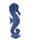 20    Seahorse Hand Carved Wood Tropical Sculpture Bird Decor