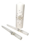 3-piece Candles Set Wedding Supplies Rhinestone 9  Unity Pillars   10  Tapers