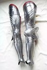 Medieval Steel Warrior Gothic Leg Armor Full Set Knight Greaves Armor Halloween