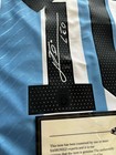 Lionel Messi Signed Blue Retro Argentina Shirt jersey   Coa  read Description 