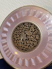 Vintage Art Deco Made In Austria 935 Silver Guilloche Enamel Compact Box  As Is