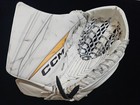 Skinner Ccm Axis Xf Pro Penguins White Yellow Game Worn Goalie Catcher Blocker