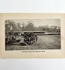 1914 Ww1 Print English 60-pr Fine Recoil Guns Antique Military War Collectible