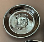 Set Of 8 Vintage Kimiko Guardian Knight Roman Gladiator Silver Glass Coasters