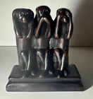Collectible 3 Monkeys Figurine See-speak-hear-no-evil 3 5  X 3 5   Resin