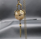 Vintage Chico s Glass Steampunk Watch Pendant Necklace New Battery