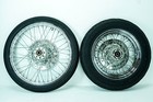 01 Harley Softail Standard Oem Front Rear Wheel Rim Tire Spoked Mh90-21 54h 1338