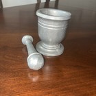 Vintage Wilton Pewter Mortar   Pestle Usa Apothecary 4 5  Tall