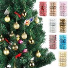 36 72pcs Christmas Balls Shatterproof Xmas Tree Ornaments Hanging Balls Decor