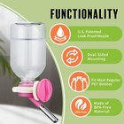 Patented No-drip Water Bottle feeder For Guinea Pigs hamsters bunnies ferrets   