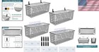 Wall Mount Storage Baskets Set Wall Organizer Wire Metal Basket Home Kitchen    