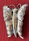 40 s Frank Patania Sr  Thunderbird Shop - Heavy Sterling Silver Butterfly Brooch