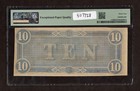 1864  10 T-68 Confederate States Of America Note - Pmg 64 Epq