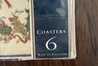 New Pimpernel John Zak Festive Garland Cork Backed Set 6 Drink Coasters With Box