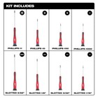 Milwaukee Precision Screwdriver Set 8 Piece Phillips Slotted Hand Tool Kit