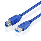 Premium Usb 3 0 A Male To B Male Ab Cable Compatible Apple Mac 6f 6 Feet Blue