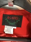 16 Ashro Red Formal Dress Party Church 2 Pc Suit Skirt Jacket Cut Out Rhinestone