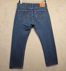 Levis 501 Jeans Mens 38x32 Blue Original Fit Button Fly Medium Wash Denim 35x29