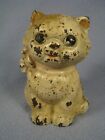 Antique Cast Iron Hubley Little Cat Kitten Coin Bank Vintage Original Paint