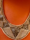 Vintage Cloth Beaded Collar  baar   Beards  made In Japan