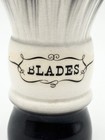 Vintage Ceramic Barber Brush Razor Blade Disposal Bank No Stopper
