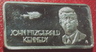 John F  Kennedy Art Bar-our Greatest Americans 1 Oz 999 Silver-hamilton Mint