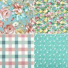 7-piece Floral Printed Quilting Fabric Bundle  100  Cotton Fat Quarters  22 x22 