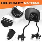 Black Backrest Sissy Bar Luggage Rack Adjustable For Harley Low Rider Flsb 18-25