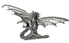 Vintage 1993 Ral Partha Pewter Dragon Miniature Crystal Orb Usa Pp1223