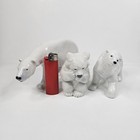 Royal Copenhagen Porcelain Polar Bear Figurine Lot Of 3 Made In Denmark 