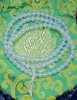 Usa Seller  Glowing Moon Stone  Buddhist 108 Mala Prayer Beads Satin Bag