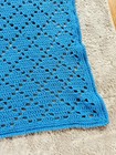 Couch Afghan  Crocheted Couch Throw  Blue Couch Throw   Handmade Blue Blanket