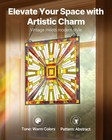 Vevor Stained Glass Window Panel  20 X 21 In  Tiffany Style Hanging Transom Wind