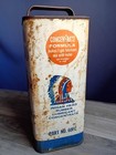 Original Indian Head Clear Rubber Lubricant Can Chief Permatex 1 Gallon Vintage 