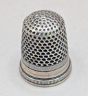 Antique Utilitarian Coin Silver Thimble  Size 9  Unknown Maker