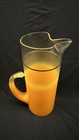 Vintage Mcm Blendo Frosted Tangerine Orange Glass Martini Pitcher 9 