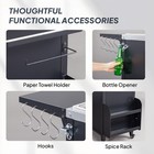 Kitchen Multifunctional Grill Cart With Sink  Wheels For Outdoor Bbq Camping