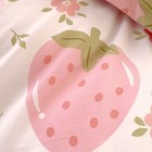  3 Pieces Pink Strawberry Duvet Cover Set For Boys Girls Soft Floral 
