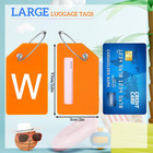 8 Pcs Initial Letter A-z Luggage Tags Silicone Suitcase Instrument Tag With Name
