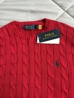 Polo Ralph Lauren Cable Knit Red Sweater Nwt Men   s M Read Description