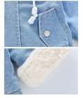 Girls  Denim Jacket Girls  Baby Plus Velvet Thickening