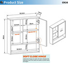 Bathroom Medicine Cabinet With Mirror  Wall Mounted Single Mirror Door Storage C