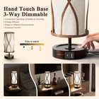Modern Touch Control Table Lamp 2 Usb Port 3-way Dimmable Led Light Double Shape